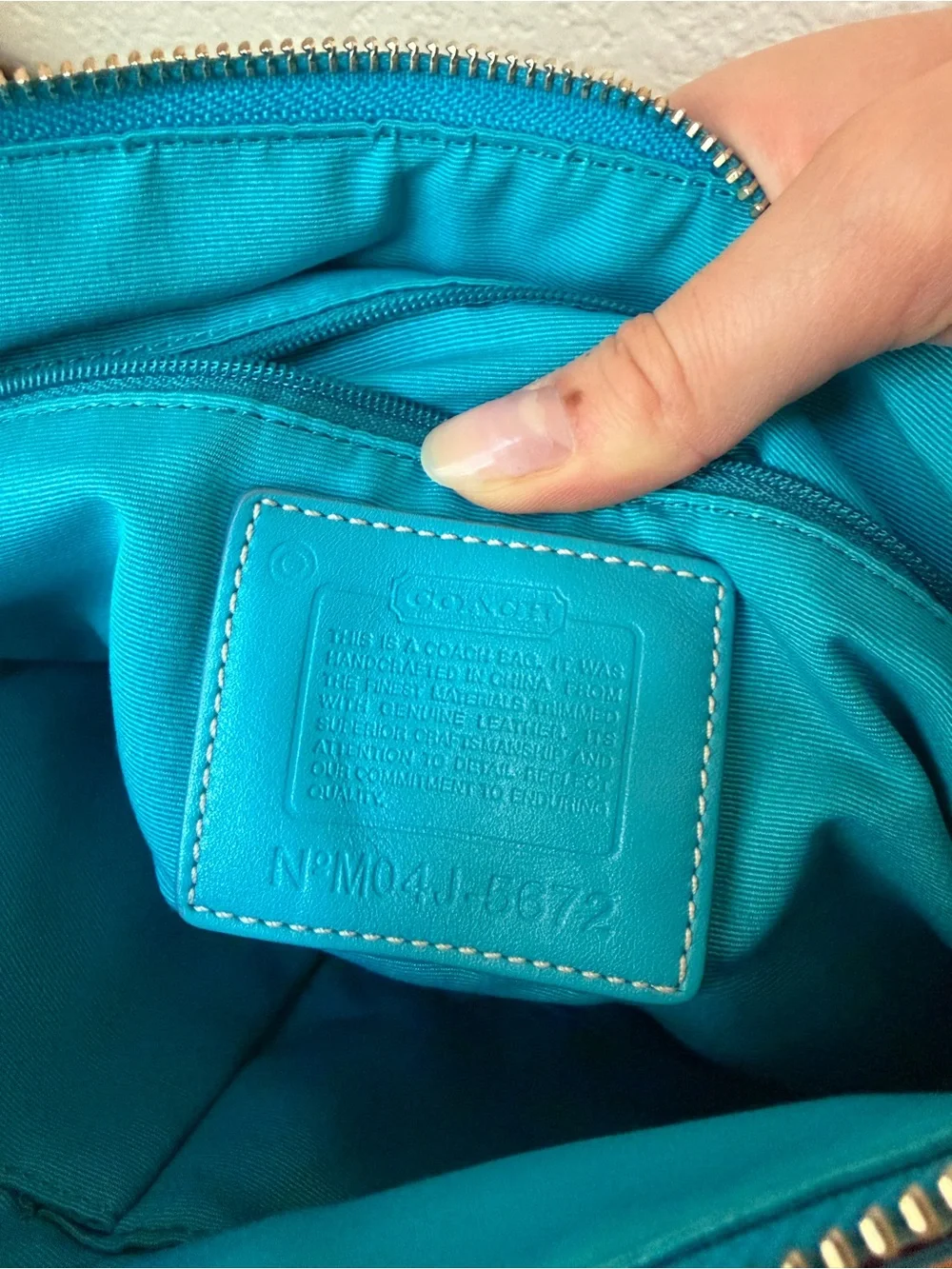 Authentic Y2K Coach Scribble Canvas Demi Shoulder Bag Turquoise Creed M04J-5672